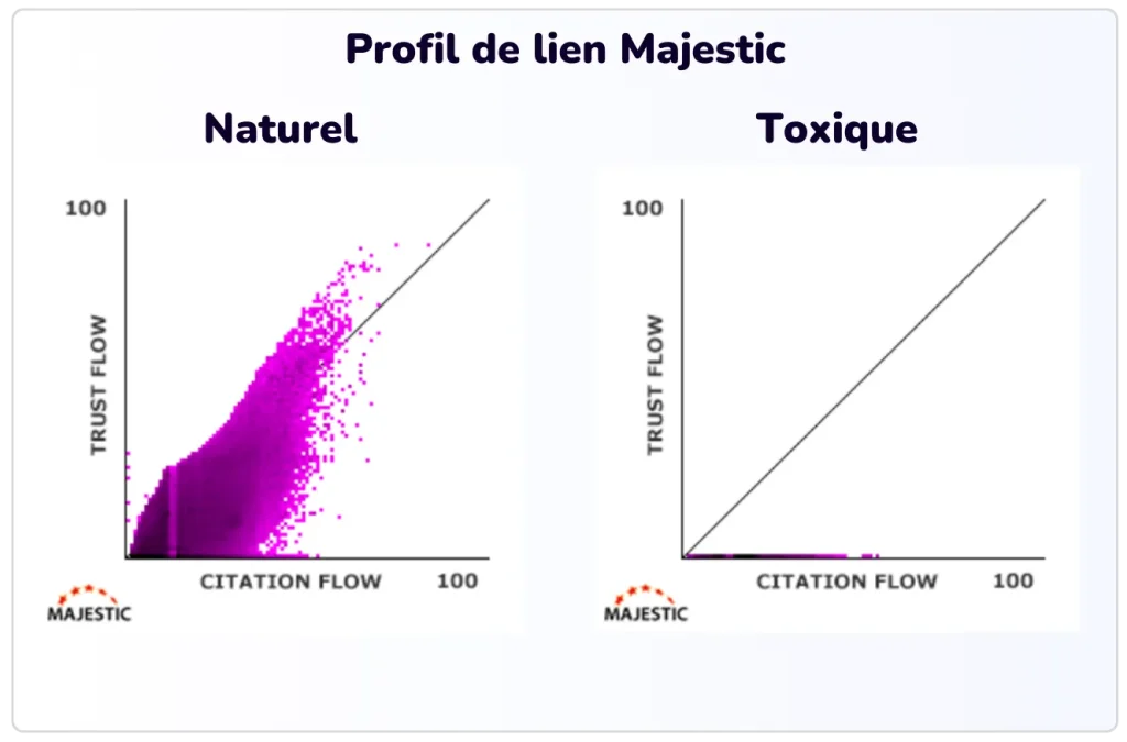 profil de lien majestic